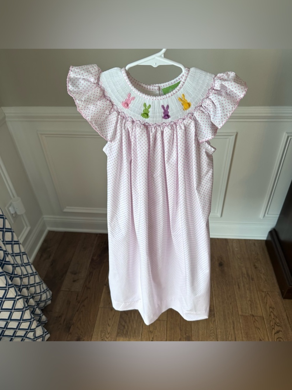 Classic Whimsy Bunny Bums Smocked Polka Dot Dress size 6